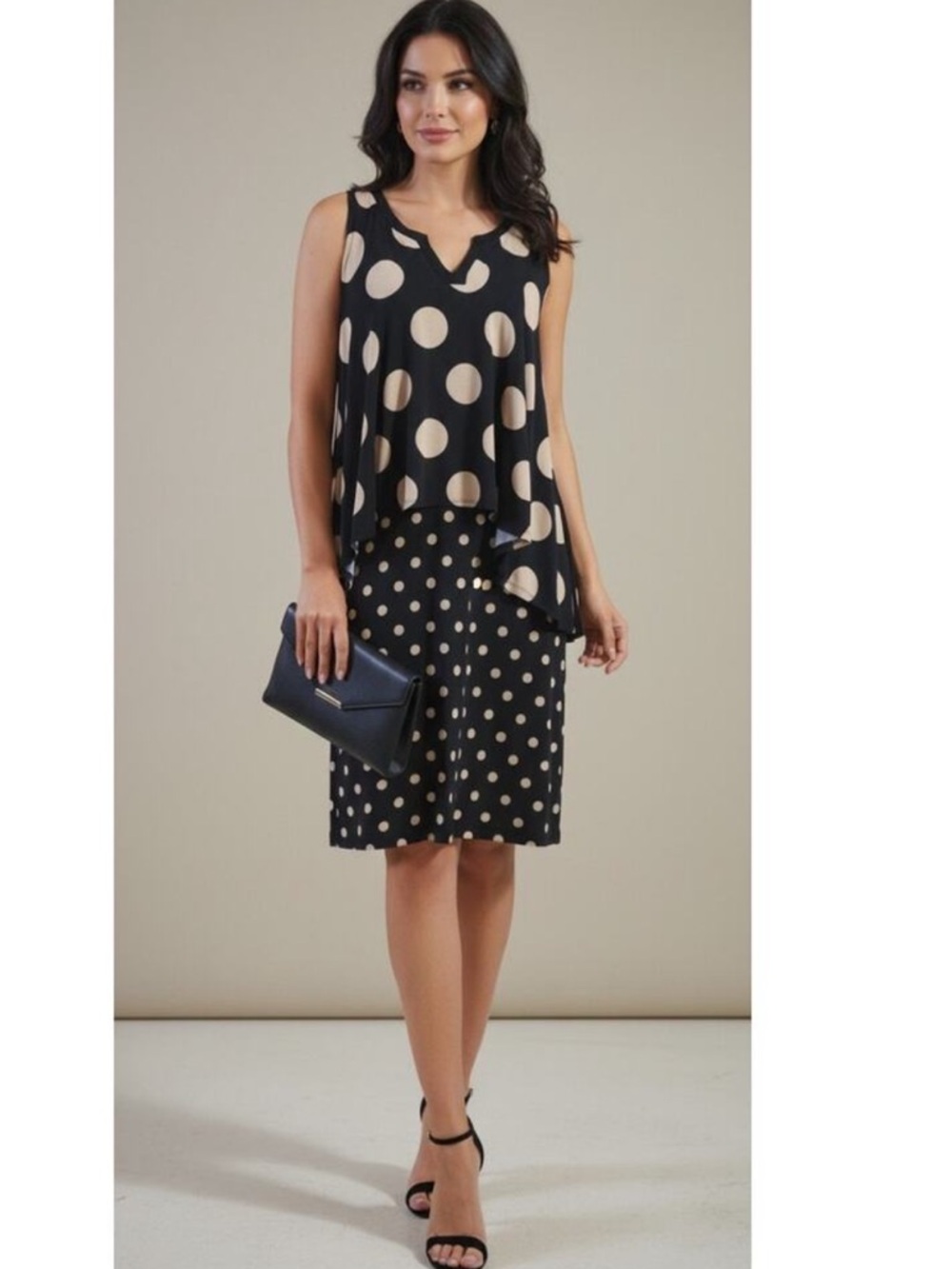 Anthropologie Davina Layered Polka-Dot Dress